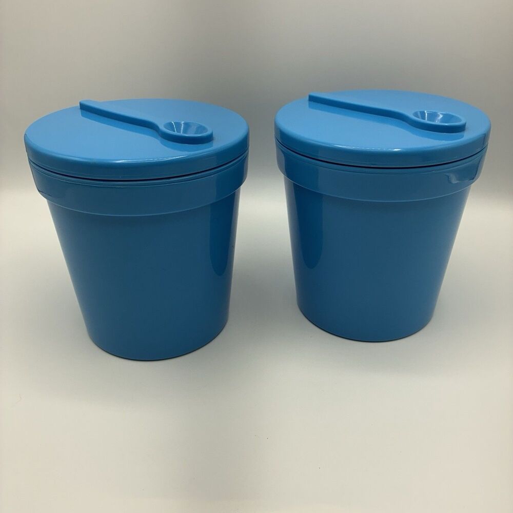 Zak! Designs 2 Ice Cream Insulated Portable Blue Cooler Container BPA FREE
